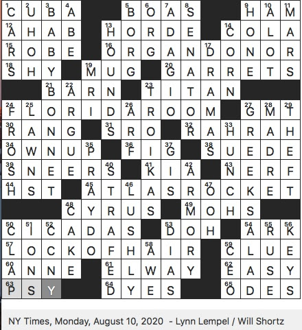 Clue is a board game that we knew under a different name growing up in ireland. Rex Parker Does The Nyt Crossword Puzzle Seoul Automaker Mon 8 10 20 Launch Vehicle For Many Nasa Missions Bright Sunny Area Of A House Destination Of Rover Perseverance