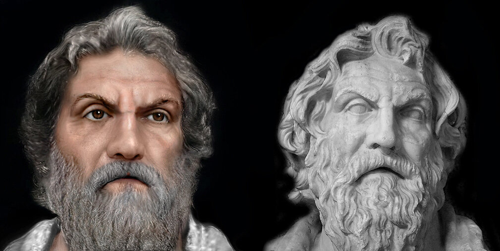 A philosophical walk through ancient athens. 12 Reconstructed Faces Of Famous Ancient Greek Philosophers Poets Mathematicians And Politicians