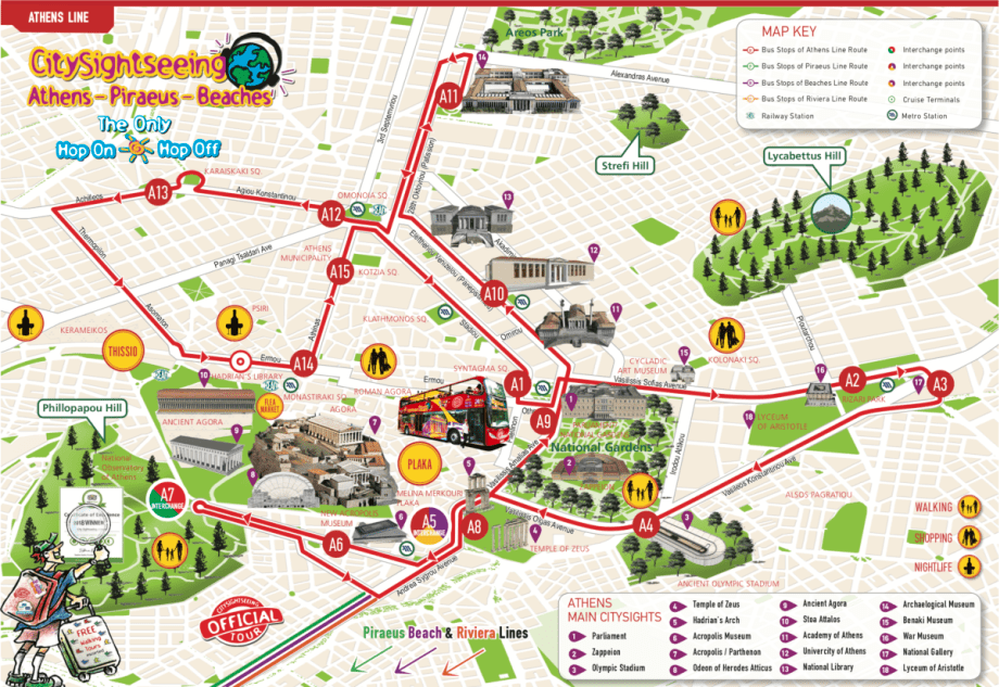 Amazing Athens Open Tour Hop On Hop Off&nbsp;Bus