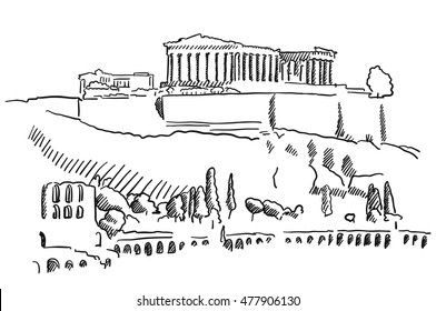 26+ Easy Acropolis Of Athens Drawing&nbsp;Package