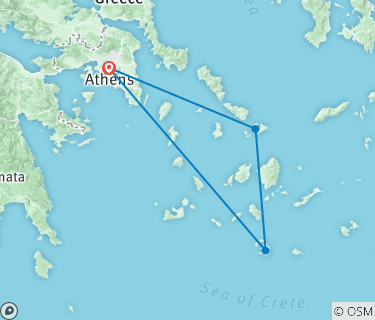 Exploring Athens To Mykonos&nbsp;Map